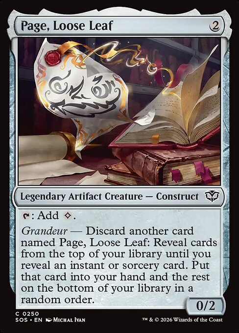 Page, Loose Leaf - Secrets of Strixhaven - 250