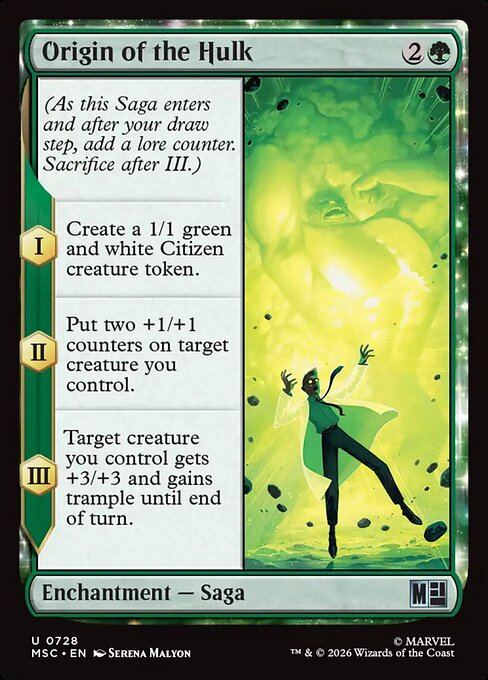 Origin of the Hulk - Marvel Super Heroes Commander - 728