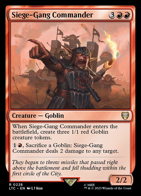Siege-Gang Commander - Tales of Middle-earth Commander - 228
