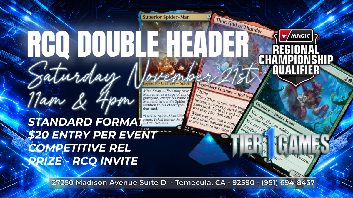 US RCQ | 2026-27 Round 2 Tier 1 Games RCQ 1 Seat - Standard Afternoon Event 4PM