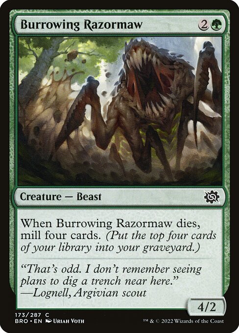 Burrowing Razormaw - The Brothers' War - 173