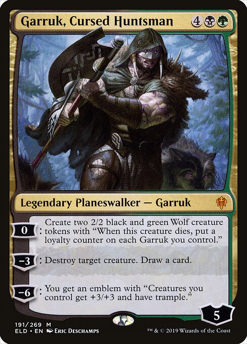Garruk, Cursed Huntsman - Throne of Eldraine - 191