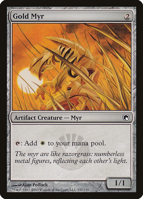 Gold Myr - Scars of Mirrodin - 157
