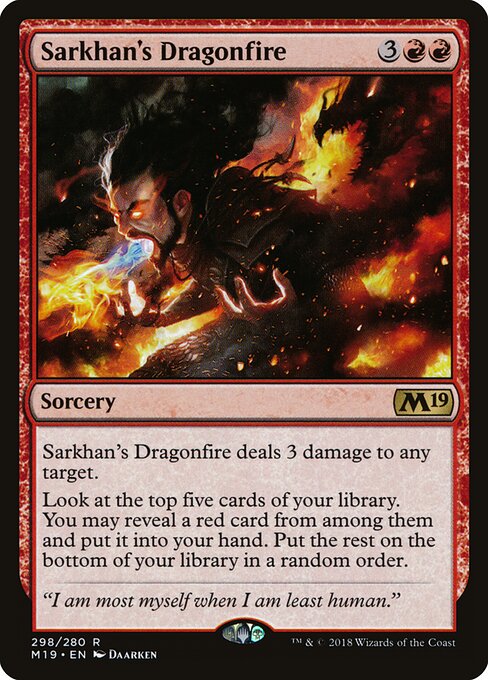 Sarkhan's Dragonfire - Core Set 2019 - 298