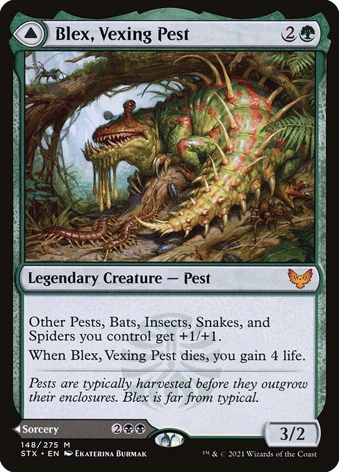 Blex, Vexing Pest // Search for Blex - Strixhaven: School of Mages - 148
