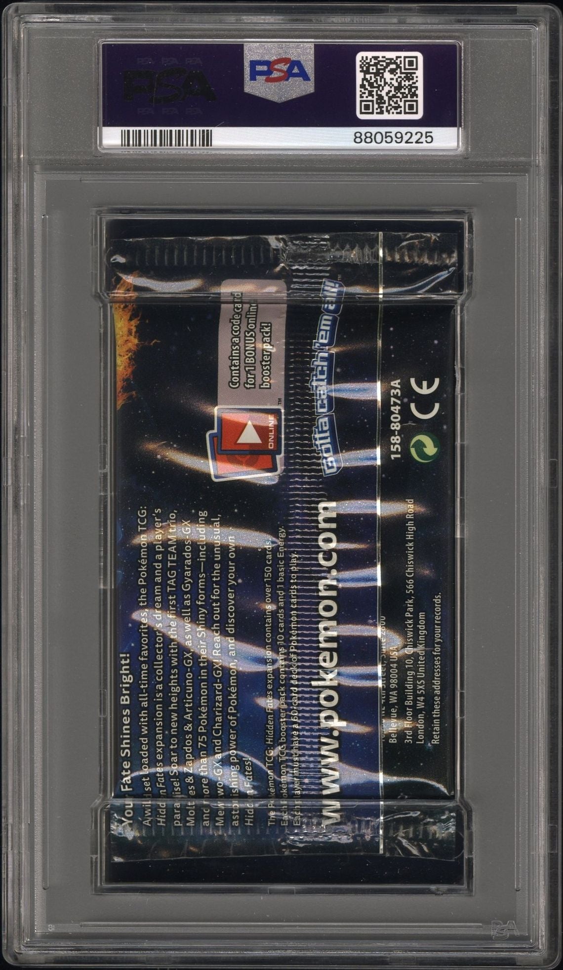 HIDDEN FATES LEGENDARY BIRDS 2019 POKEMON INT'L HIDDEN FATES PACK PSA GEM MT 10