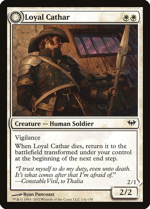 Loyal Cathar // Unhallowed Cathar - Dark Ascension - 13