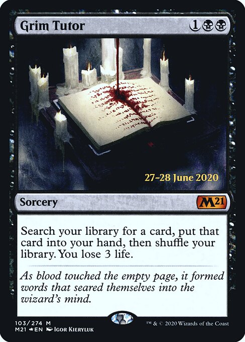 Grim Tutor - Core Set 2021 Promos - 103s