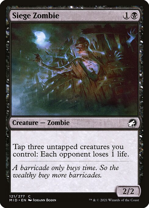 Siege Zombie - Innistrad: Midnight Hunt - 121
