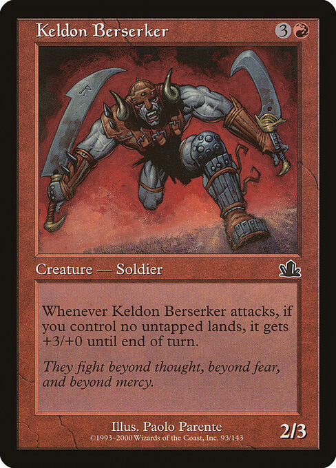 Keldon Berserker - Prophecy - 93