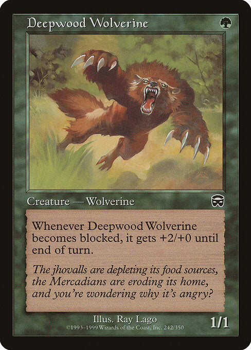 Deepwood Wolverine - Mercadian Masques - 242