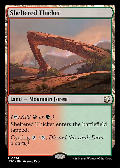 Sheltered Thicket - Modern Horizons 3 Commander - 374