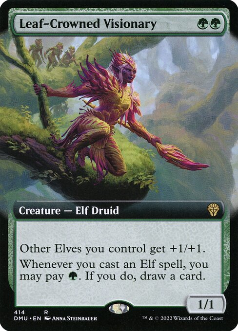 Leaf-Crowned Visionary - Dominaria United - 414
