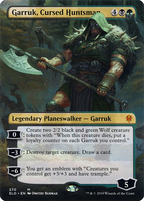 Garruk, Cursed Huntsman - Throne of Eldraine - 270