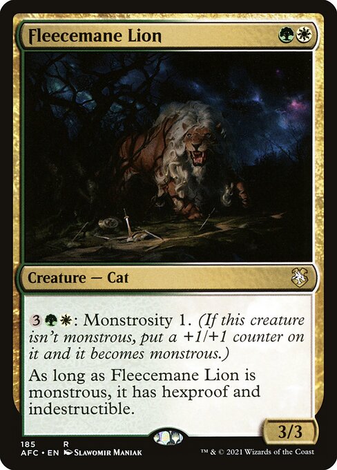 Fleecemane Lion - Forgotten Realms Commander - 185