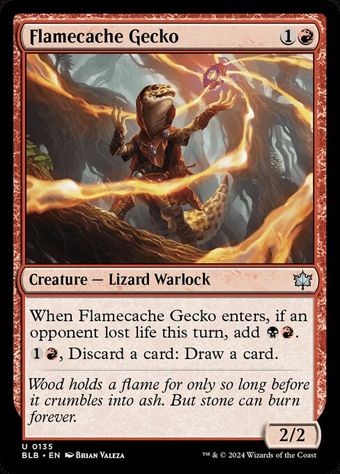 Flamecache Gecko - Bloomburrow - 135