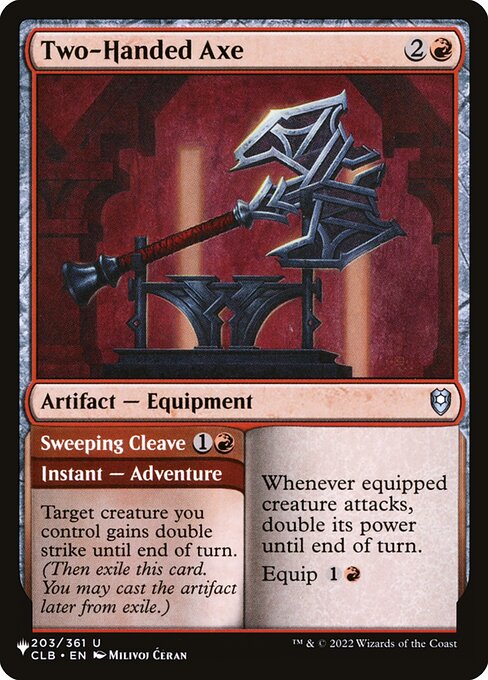 Two-Handed Axe // Sweeping Cleave - The List - CLB-203