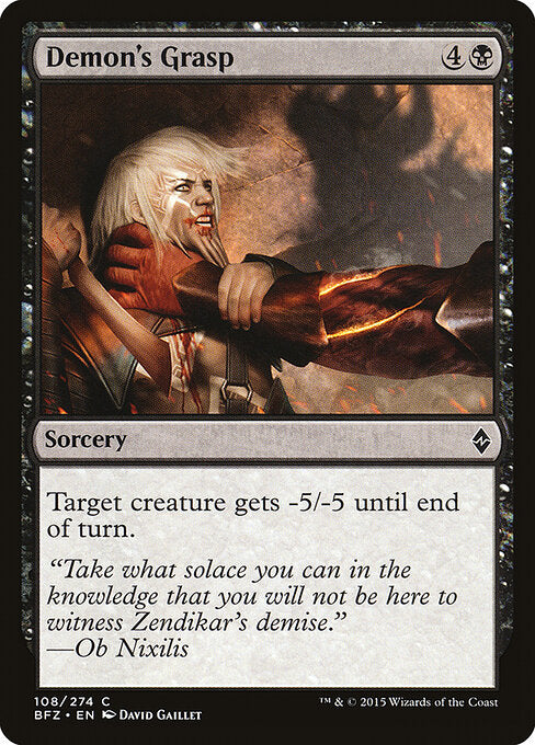 Demon's Grasp - Battle for Zendikar - 108