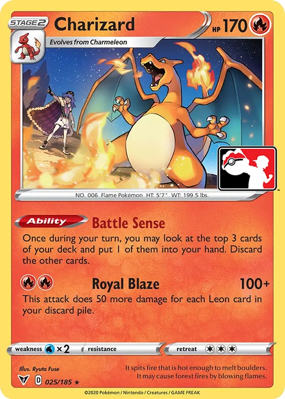 what are holographic pokemon cards Charizard (025/185) [Prize Pack Series One] – Tier 1 Games