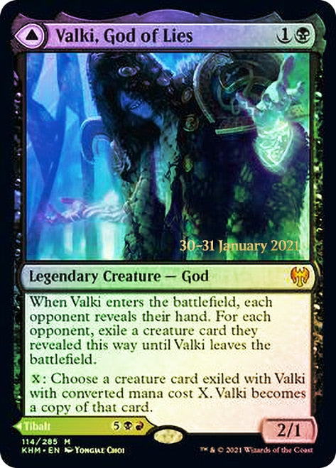 Valki, God of Lies // Tibalt, Cosmic Impostor [Kaldheim Prerelease Pro Tier 1 Games Valki, God of Lies // Tibalt, Cosmic Impostor [Kaldheim Prerelease Pro Tier 1 Games