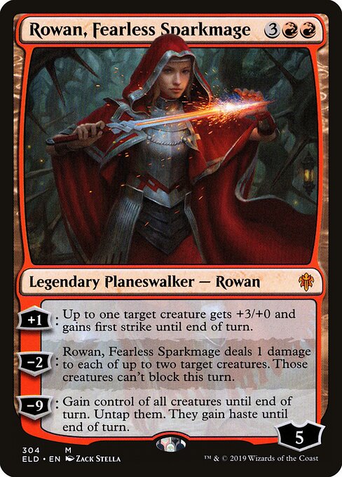 Rowan, Fearless Sparkmage - Throne of Eldraine - 304