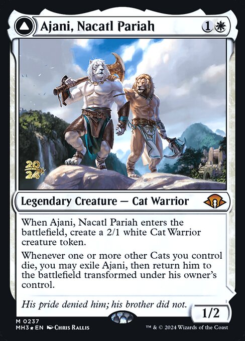 Ajani, Nacatl Pariah // Ajani, Nacatl Avenger - Modern Horizons 3 Promos - 237s