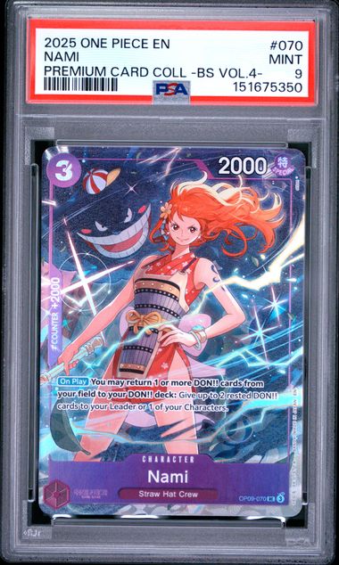 2025 ONE PIECE PREMIUM CARD COLLECTION -BEST SELECTION VOL.4 - #070 NAMI PSA 9