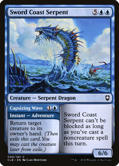 Sword Coast Serpent // Capsizing Wave - Commander Legends: Battle for Baldur's Gate - 99