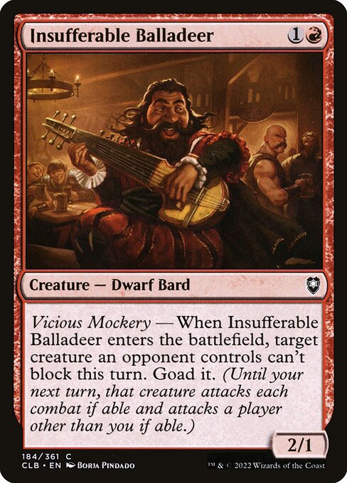 Insufferable Balladeer - Commander Legends: Battle for Baldur's Gate - 184