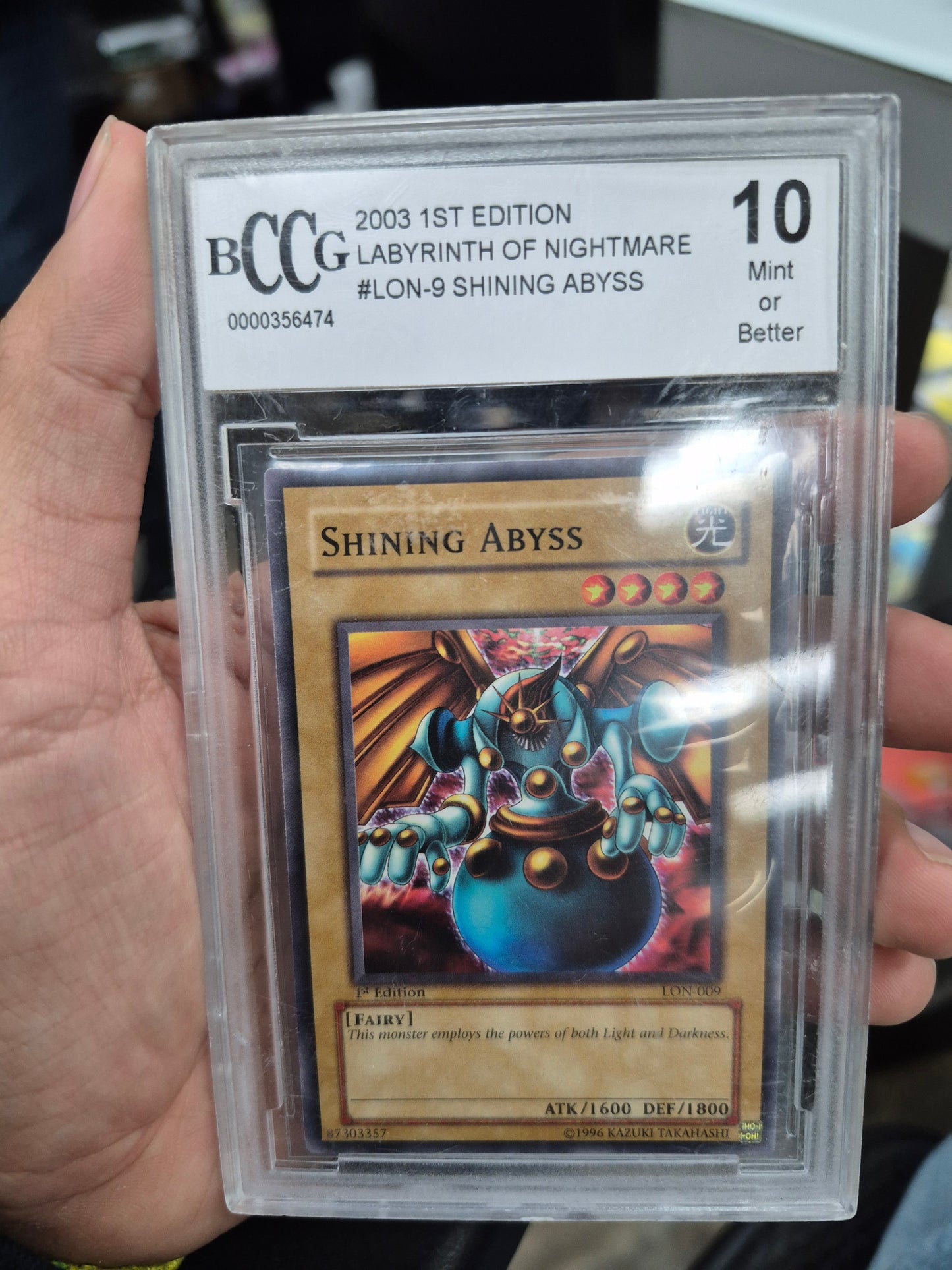 Shining Abyss 2003 2003 Yu-Gi-Oh Labyrinth of Nightmare 1st Edition BCCG 10.0