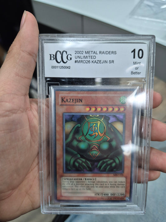 Kazejin SR 2002 2002 Yu-Gi-Oh Metal Raiders Unlimited BCCG 10.0