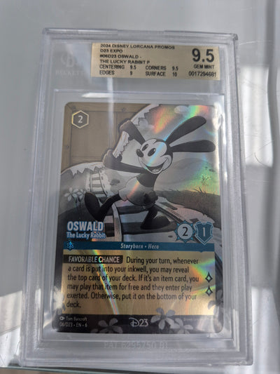 Oswald - The Lucky Rabbit P 2024 2024 Disney Lorcana D23 Expo Promos BGS 9.5