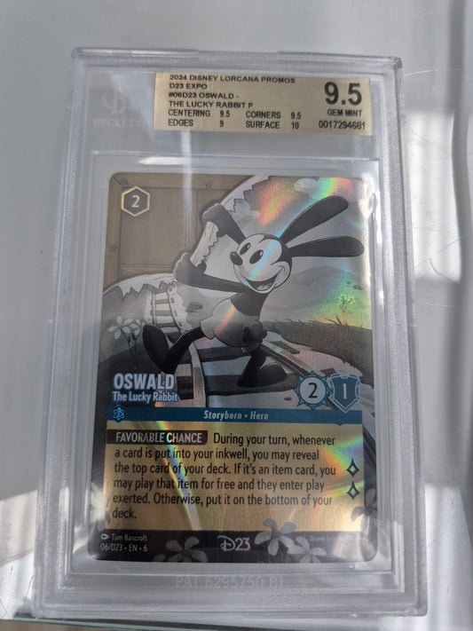 Oswald - The Lucky Rabbit P 2024 2024 Disney Lorcana D23 Expo Promos BGS 9.5