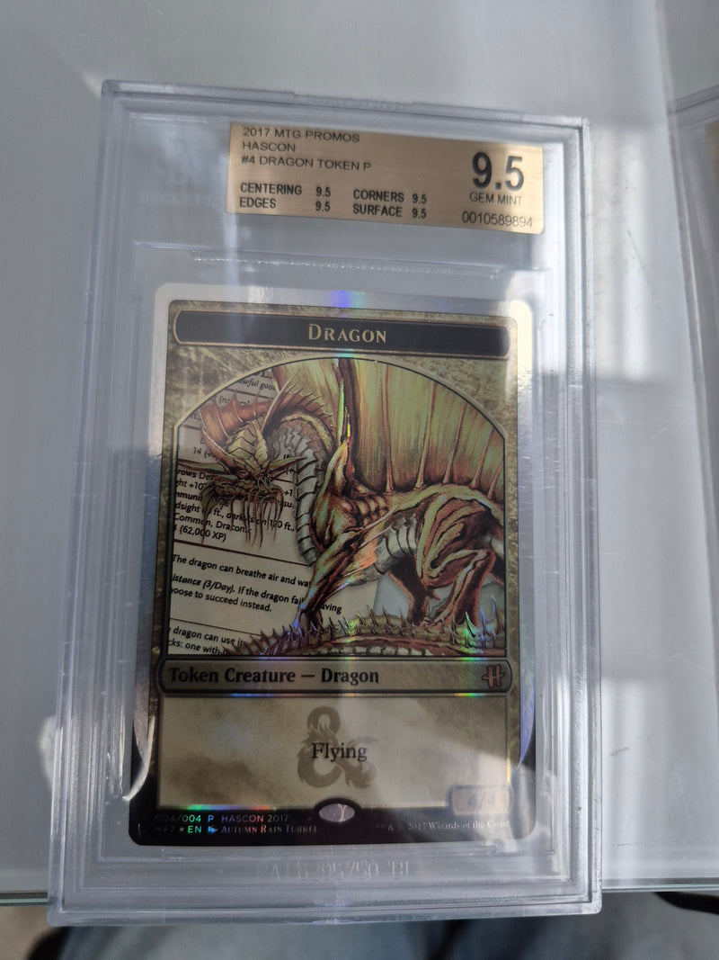 Dragon Token P 2017 2017 Magic The Gathering Hascon Promo BGS 9.5