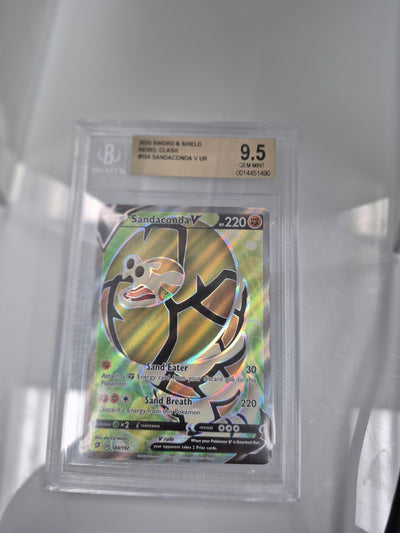 Sandaconda V UR FULL ART 2020 2020 Pokemon Sword and Shield Rebel Clash BGS 9.5