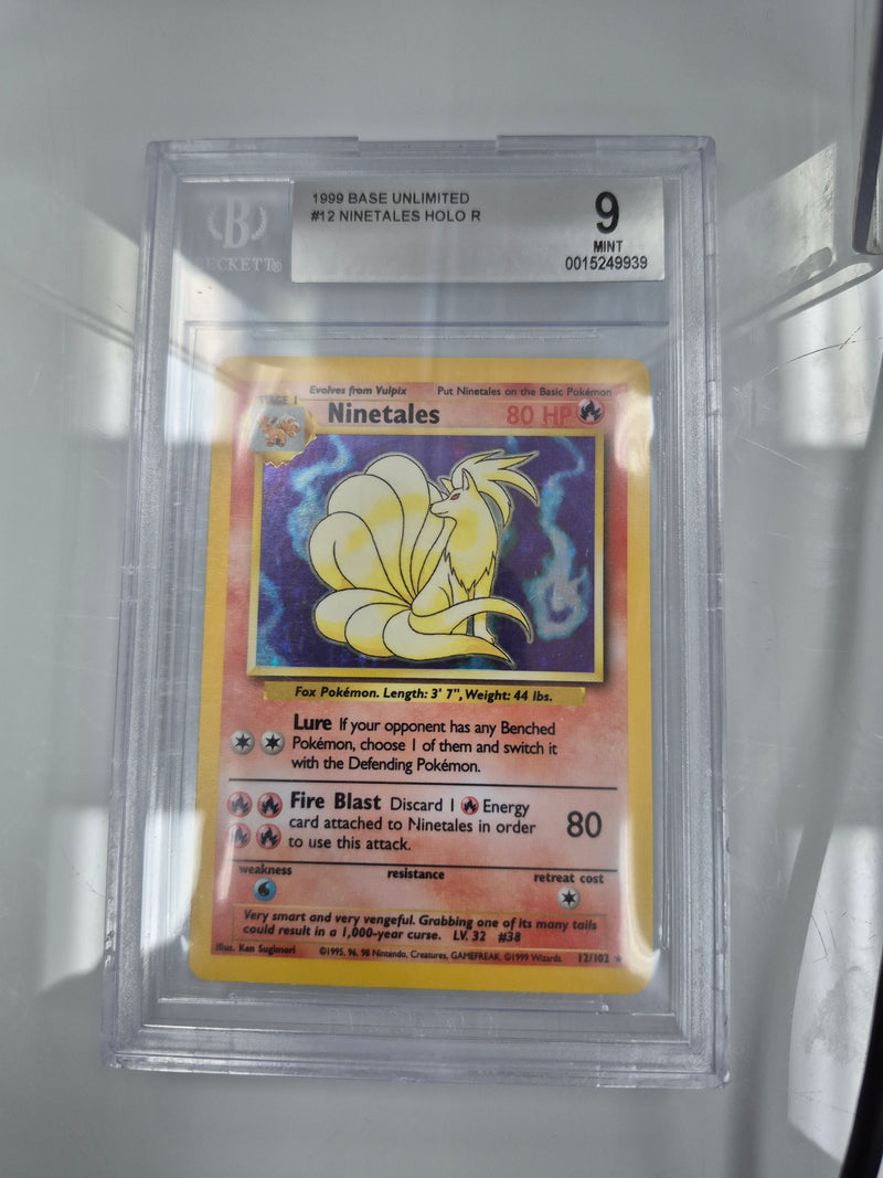 Ninetales HOLO R 1999 1999 Pokemon Base Unlimited BGS 9.0