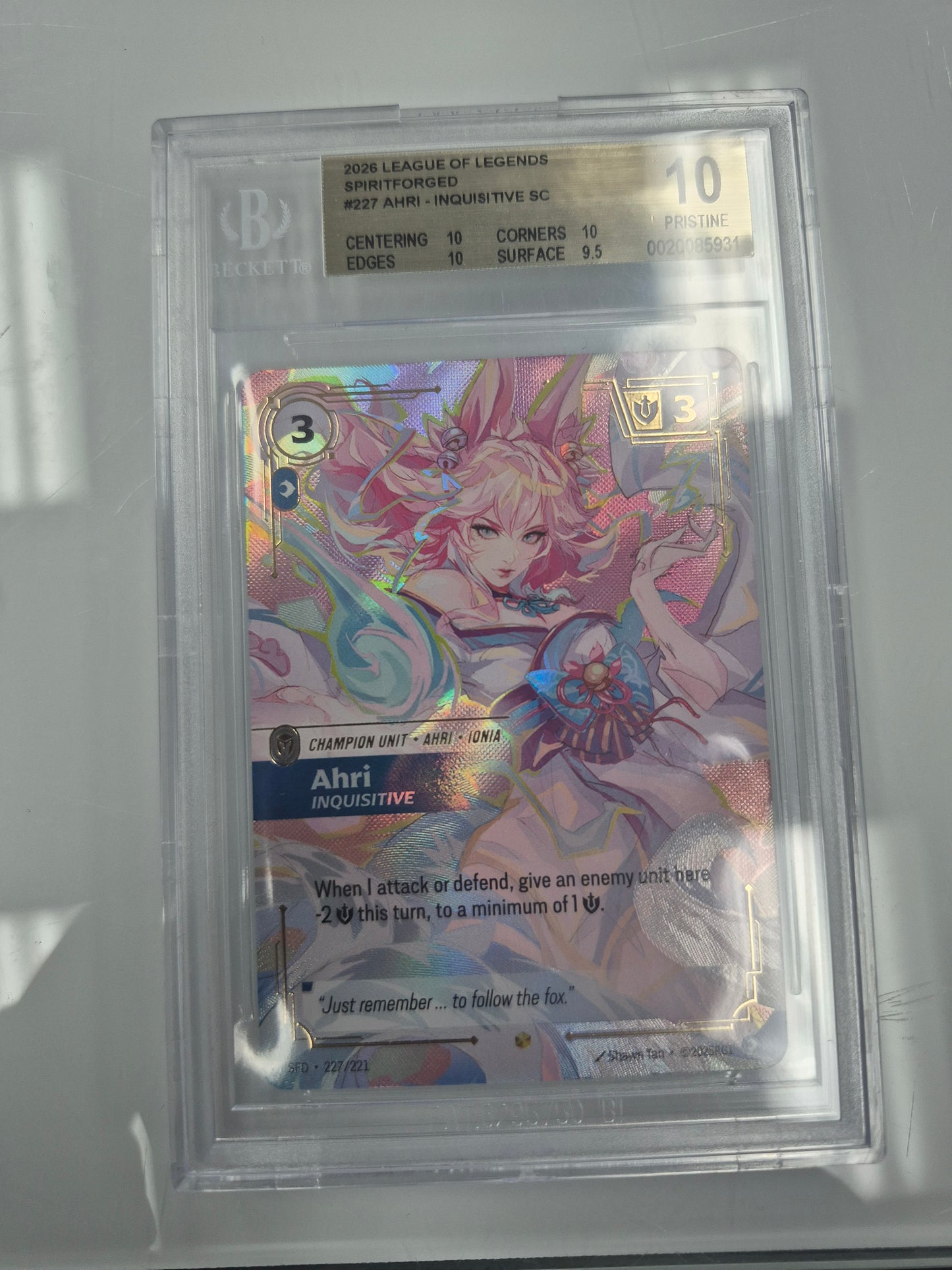 Ahri - Inquisitive SC 2026 2026 Riftbound: League of Legends TCG Spiritforged BGS 10.0
