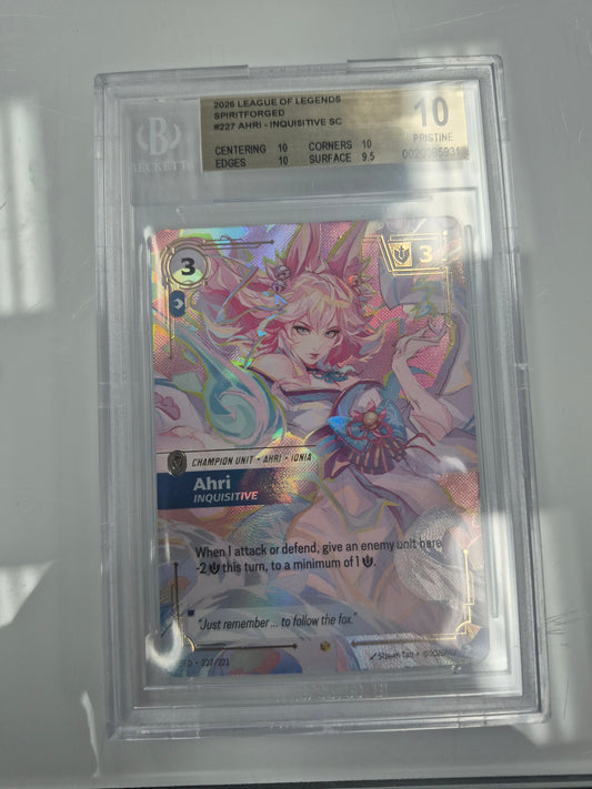 Ahri - Inquisitive SC 2026 2026 Riftbound: League of Legends TCG Spiritforged BGS 10.0