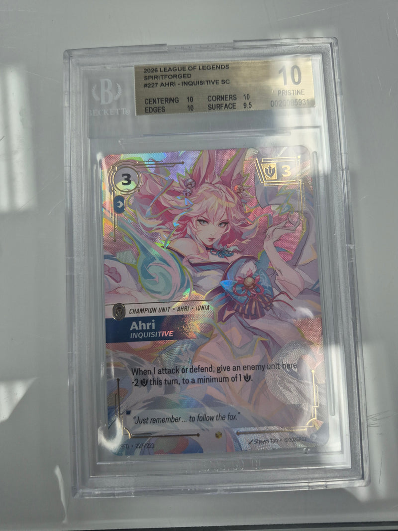Ahri - Inquisitive SC 2026 2026 Riftbound: League of Legends TCG Spiritforged BGS 10.0