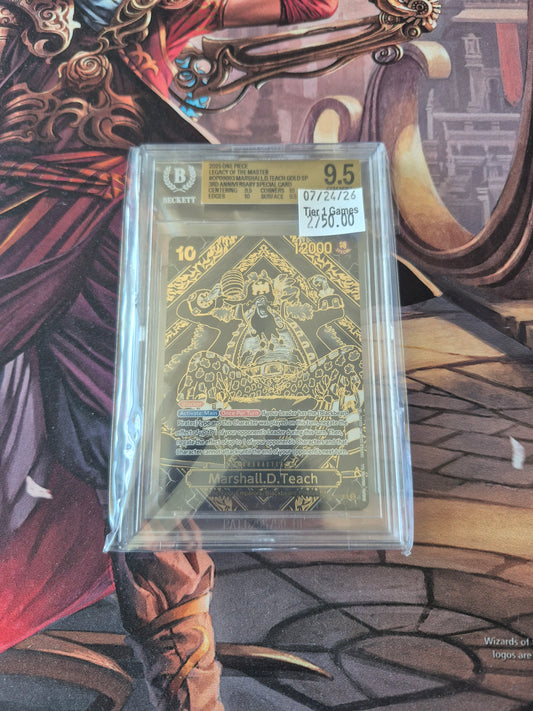 Marshall.D.Teach GOLD SP/(3rd Anniversary Special Card) 2025 2025 One Piece Card Game Legacy of the Master BGS 9.5