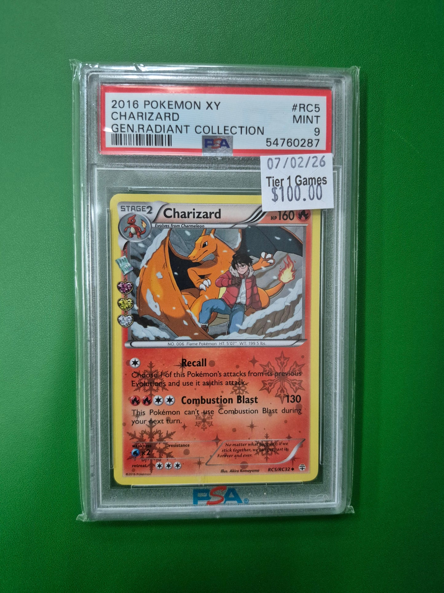 RC5 CHARIZARD GEN.RADIANT COLLECTION 2016 POKEMON XY GENERATIONS RADIANT COLLECTION PSA 9
