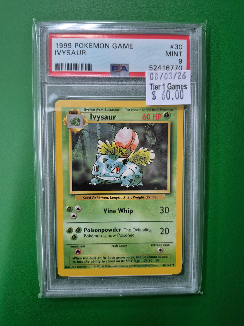 30 IVYSAUR 1999 POKEMON GAME PSA 9
