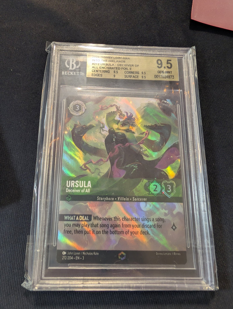 Ursula - Deceiver of All ENCHANTED FOIL E 2024 2024 Disney Lorcana Into The Inklands BGS 9.5