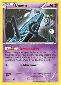 Unown - XY - Ancient Origins - 30/98