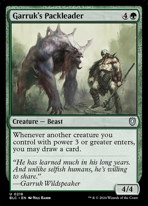 Garruk's Packleader - Bloomburrow Commander - 218