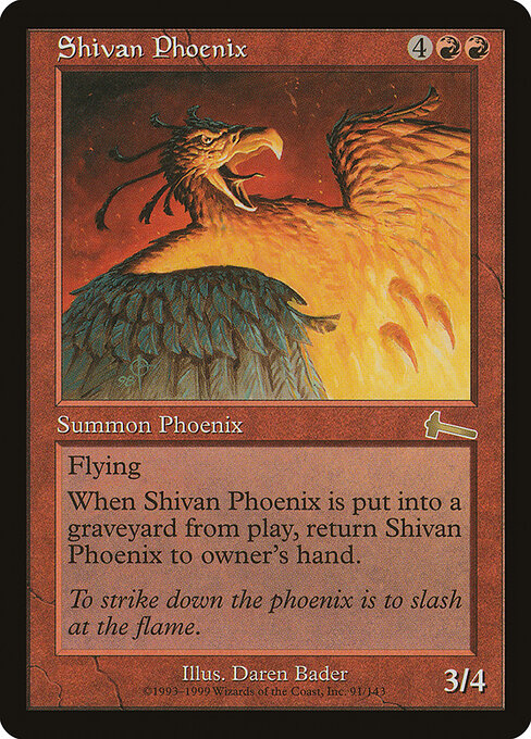 Shivan Phoenix - Urza's Legacy - 91