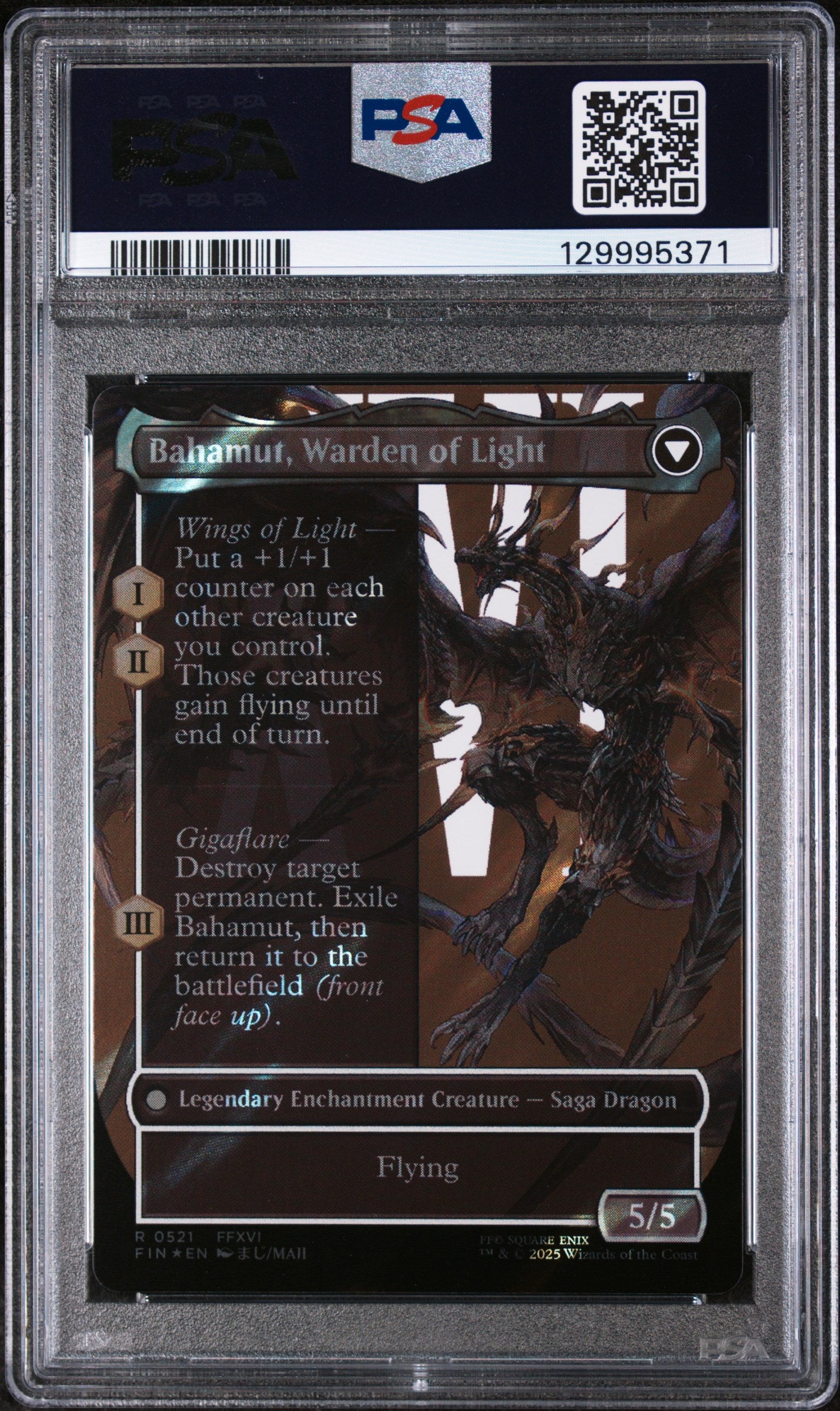 0521 DION/BAHAMUT CHAR BORDERLESS-SURGE FOIL 2025 MAGIC THE GATHERING FINAL FANTASY PSA 10