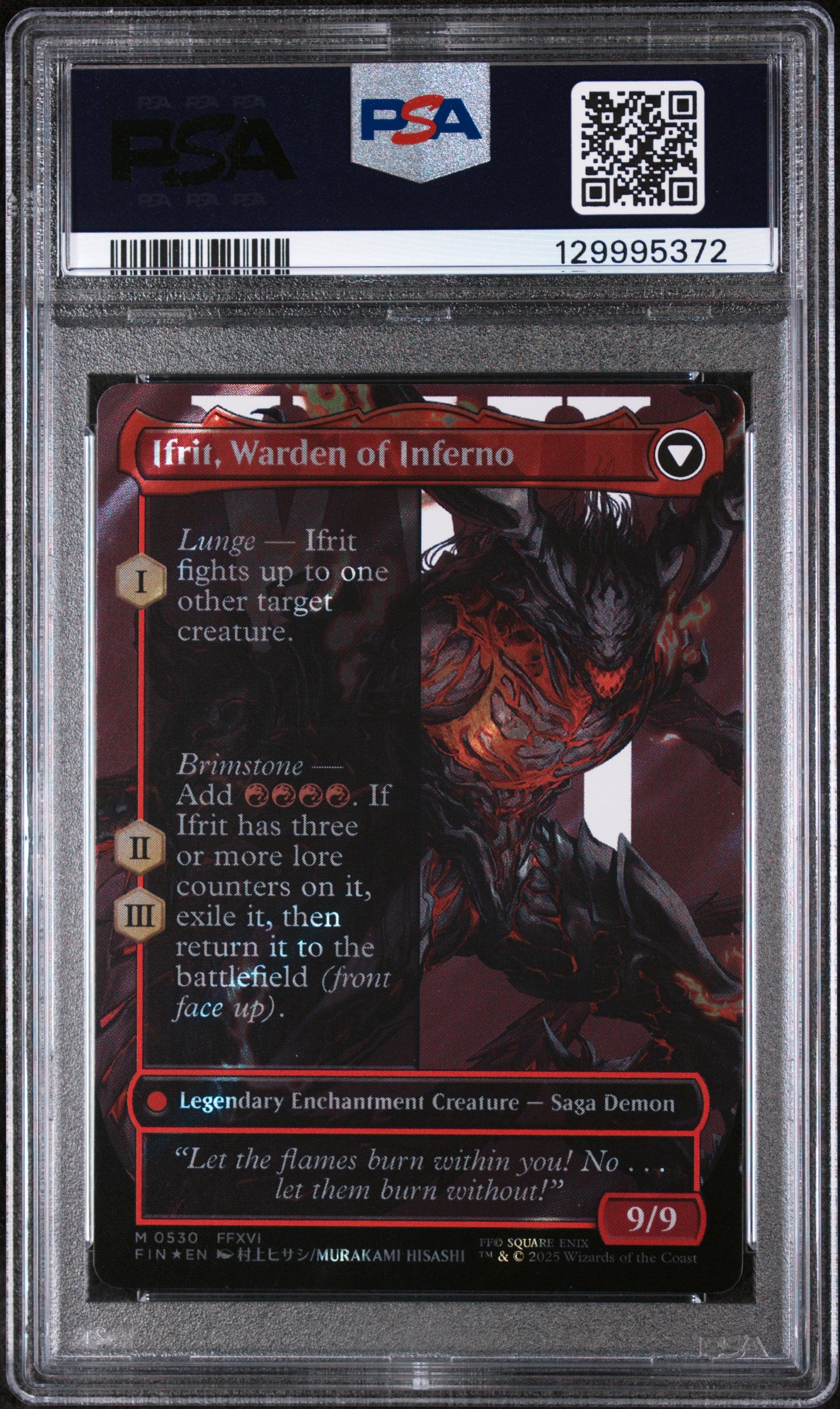 0530 CLIVE/IFRIT CHAR BORDERLESS-SURGE FOIL 2025 MAGIC THE GATHERING FINAL FANTASY PSA 10
