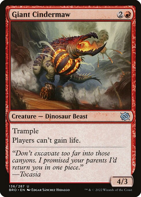 Giant Cindermaw - The Brothers' War - 136