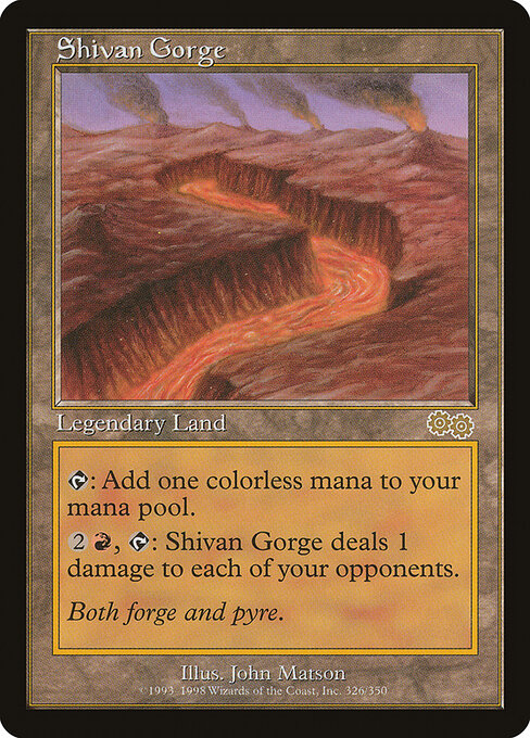 Shivan Gorge - Urza's Saga - 326